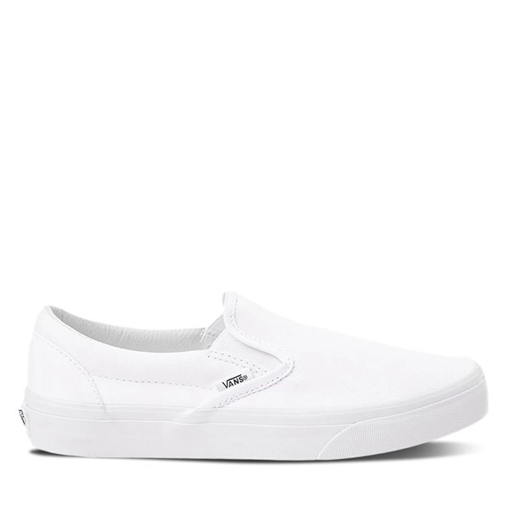 Vans Classic Slip-Ons White, Womens / Mens Leather