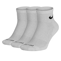 Nike Three Pack Everyday Plus Cushioned Ankle Socks White, Nylon