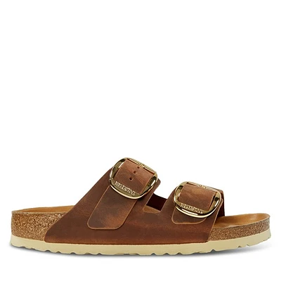 Birkenstock Women's Arizona Big Buckle Sandals Cognac, Leather