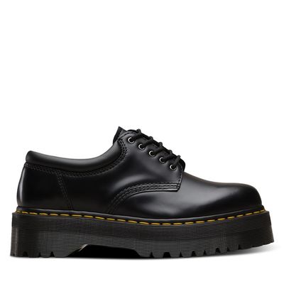Women's 8053 Polished Smooth Platform Shoes Black