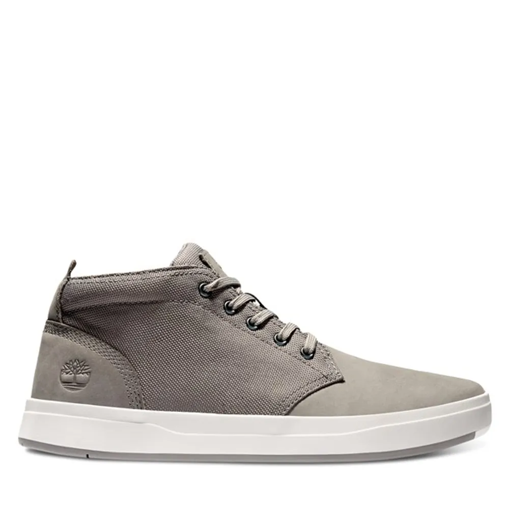 Timberland Men's Davis Square Chukka Lace-Up Shoes Dark Gray, Leather