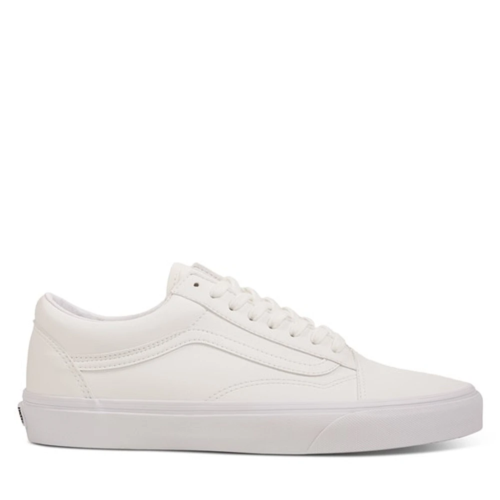 Baskets Old Skool en cuir blanc pour hommes, taille - Vans | Little Burgundy Shoes