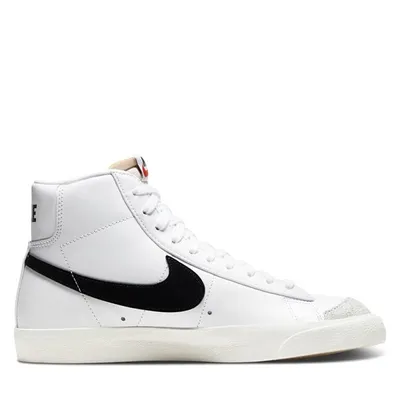 Nike Women's Blazer Mid '77 Sneakers White Black, Leather