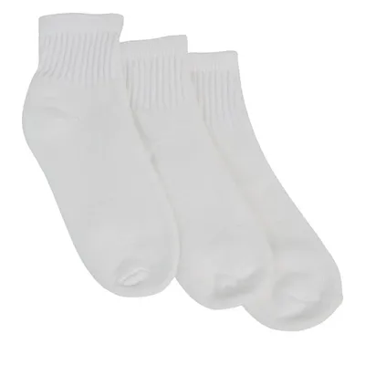 Floyd Women's Quarter Crew Socks in White, Polyester