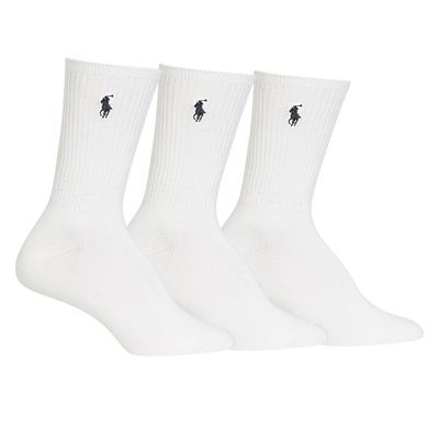 Women's 3-Pair Super Soft Crew Socks in White