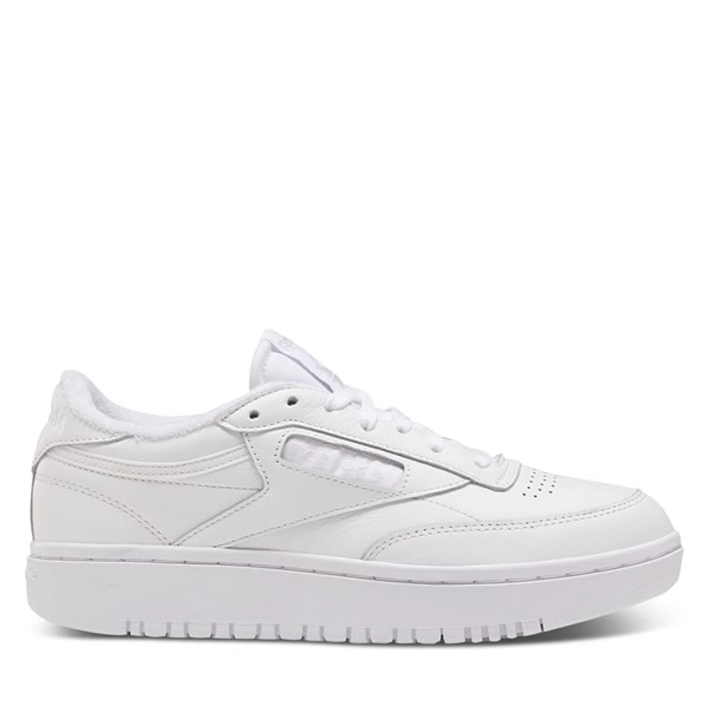 Reebok Women's Club C Double Sneakers White, Leather