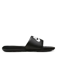 Nike Women's Victori One slides in Black White, Size 8, Leather