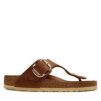 Birkenstock Women's Gizeh Big Buckle Sandals Cognac, / EU Leather