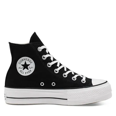 Converse Women's Chuck Taylor All-Star Lift Sneakers Black White, Canvas