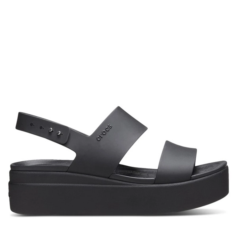 Crocs Women's Brooklyn Low Wedge Sandals Black
