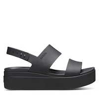 Crocs Women's Brooklyn Low Wedge Sandals Black