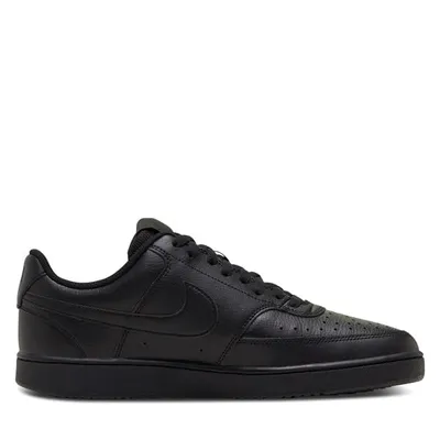 Nike Men's Court Vision Low Sneakers Black, Leather