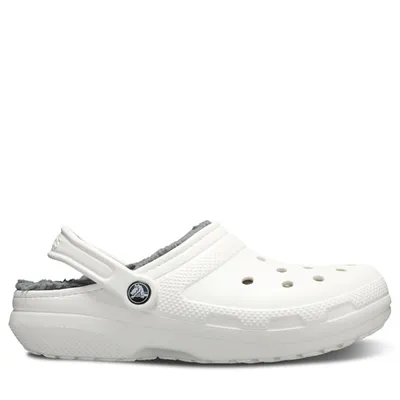 Crocs Classic Lined Clogs White/Gray, Womens / Mens