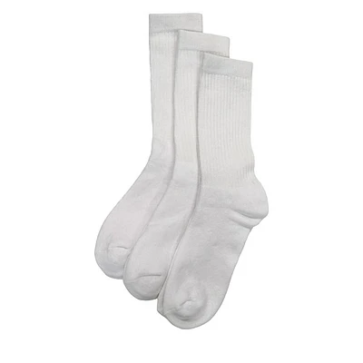 Floyd Women's Crew Socks in White, Polyester