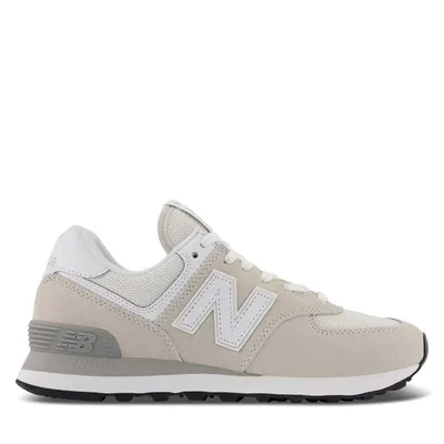 New Balance Women's 574 Sneakers Gray/Off-White Gris, Suede