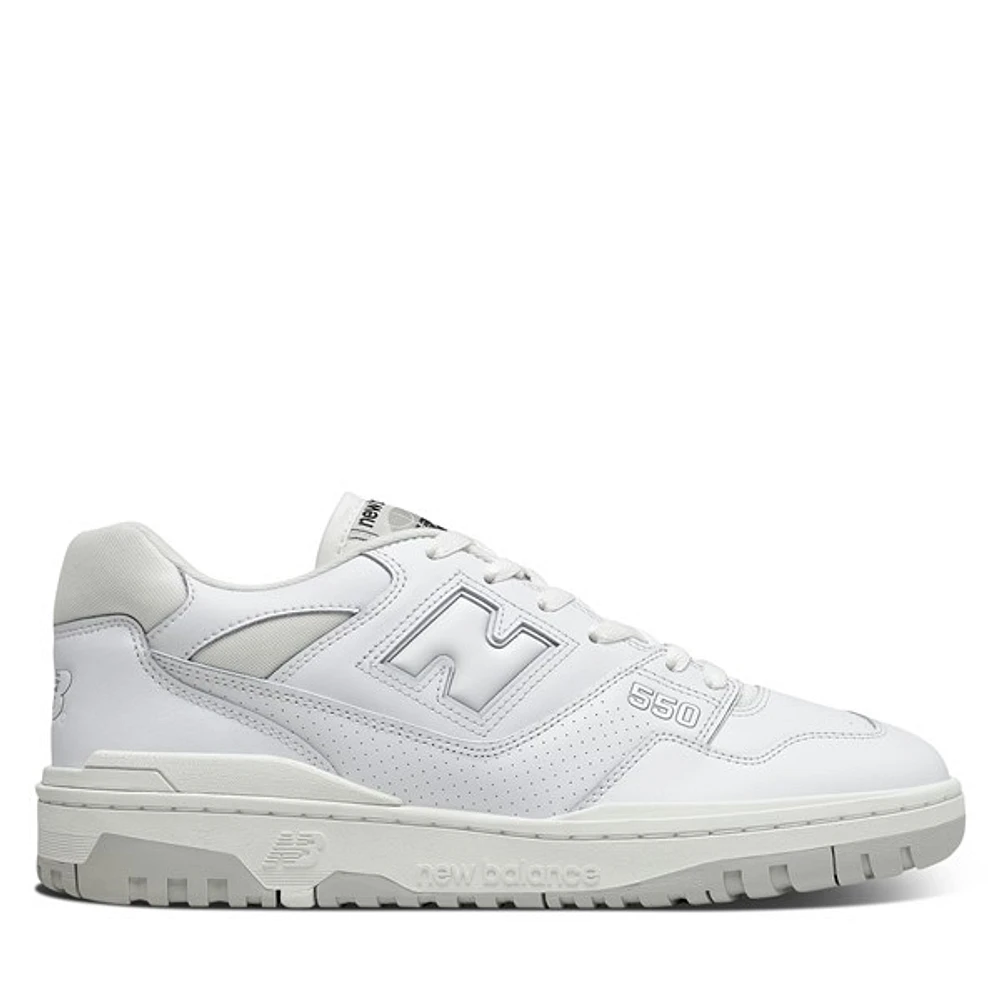 New Balance BB550 Sneakers White/Silver White Misc, Womens / Mens Leather