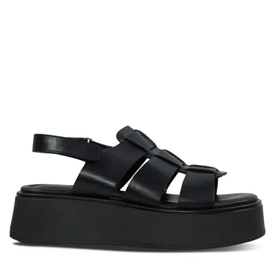 Sandales de pêcheur à plateforme Courtney noires pour femmes, taille 10 - Vagabond Shoemakers | Little Burgundy Shoes
