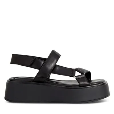 Vagabond Shoemakers Women's Courtney Platform Strap Sandals in Black, Size 10, Leather