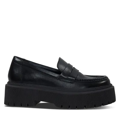 Floyd Women's Charlie Platform Sneakers Loafers Black, Leather