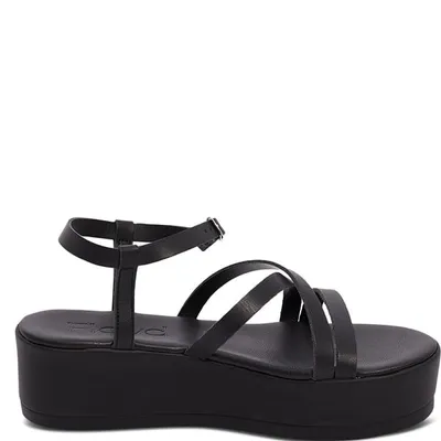 Sandales à plateforme Anis noires pour femmes, taille - Floyd | Little Burgundy Shoes