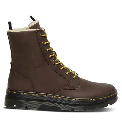 Dr. Martens Men's Combs FD Winter Waterproof Boots in Beige, Size 8, Leather