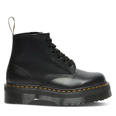 Dr. Martens Women's 101 Quad Smooth Lace-Up Boots Black, Leather