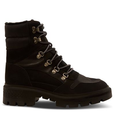 Women's Cortina Valley Warm-Lined Lace-Up Boots Black