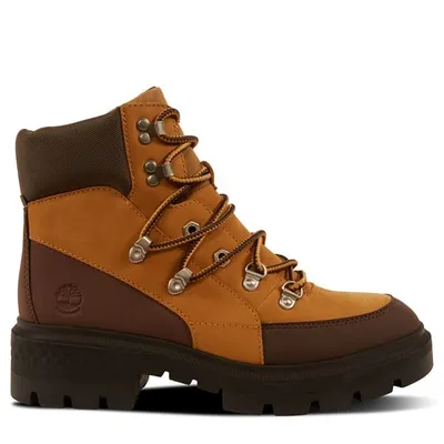 Timberland Women's Cortina Valley Lace-Up Waterproof Boots in Brown/Black in Gris, Size 10, Leather