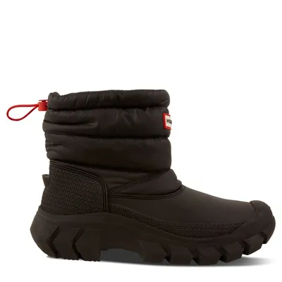 Hunter Women's Intreprid Insulated Short Nebula Winter Waterproof Boots Black, Polyester