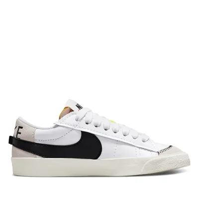 Nike Women's Blazer Low '77 Jumbo Sneakers Black in Beige, Size 5, Leather