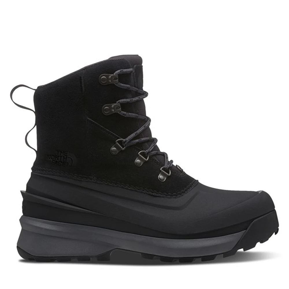 The North Face Men's Chilkat V Lace-Up Winter Waterproof Boots Black, Suede