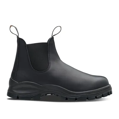 Blundstone 2240 Lug Sole Chelsea Waterproof Boots Black, Womens / Mens Aus Leather