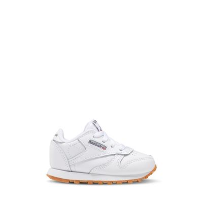 Toddler's Classic Leather Sneakers White