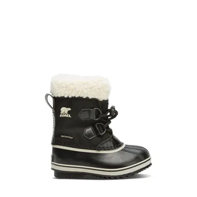 Bottes d'hiver Yoot Pac Nylon WP noires pour tout-petits, taille Toddler - Sorel | Little Burgundy Shoes
