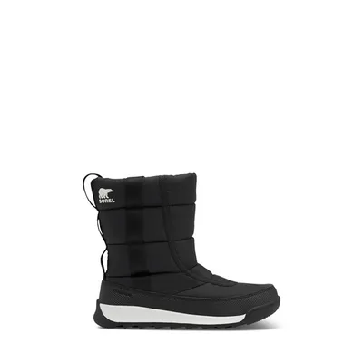 Bottes Whitney II Puffy Mid WP noires pour tout-petits, taille Toddler - Sorel | Little Burgundy Shoes