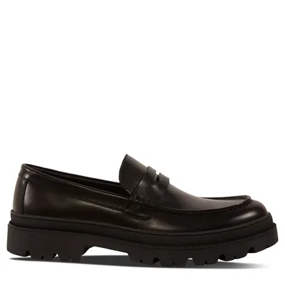 Floyd Men's Charles Loafers in Black, Size 12, Leather
