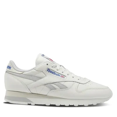 Reebok Men's Classic Leather Sneakers Chalk/Gray White Misc,