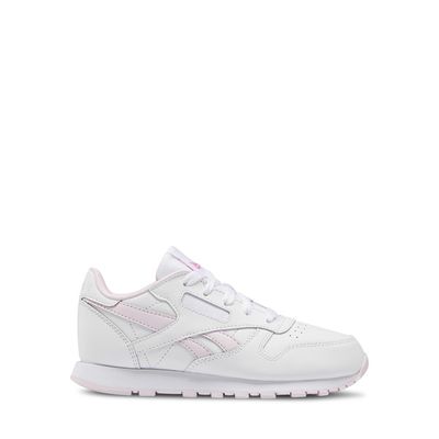 Little Kids' Classic Leather Sneakers White/Pink