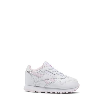 Toddler's Classic Leather Sneakers White/Pink