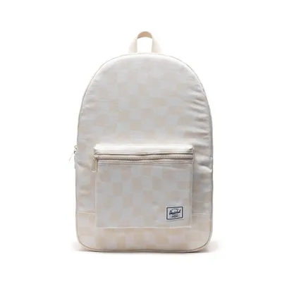 Checkered Daypack in Beige/White
