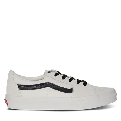 Vans Men's SK8-Low Vintage Pop Sneakers Off-White Beige, Leather