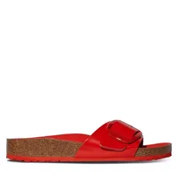Sandales Madrid Big Buckle rouges pour femmes, taille - Birkenstock | Little Burgundy Shoes