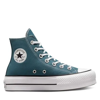 Converse Women's Chuck Taylor All Star Lift Hi Sneakers in Marine, Size 5.5, Canvas