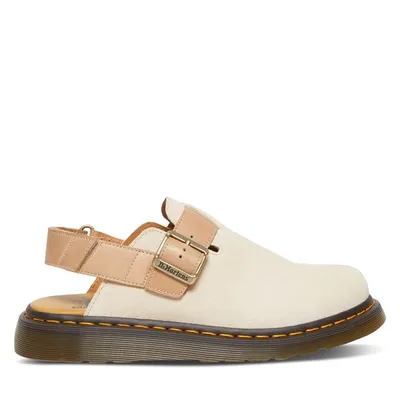 Dr. Martens Jorge Mules in White Os, Size Womens 5 / Mens 4, Leather