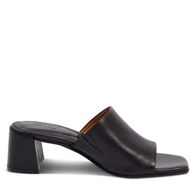 Mules Harper noires pour femmes, taille - Floyd | Little Burgundy Shoes