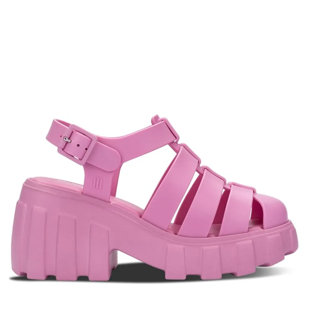 Sandales à plateforme Megan roses pour femmes en Rose Pâle, taille - Melissa | Little Burgundy Shoes