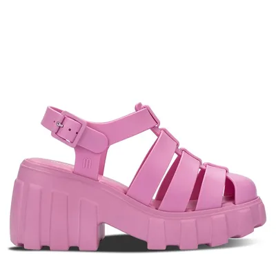 Sandales à plateforme Megan roses pour femmes en Rose Pâle, taille 10 - Melissa | Little Burgundy Shoes