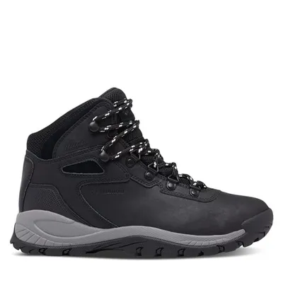 Columbia Women's Newton Ridge Plus Wateproof Hiking Waterproof Boots Black/Gray, Leather