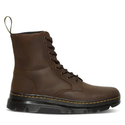 Dr. Martens Men's Combs Crazy Horse Casual Boots Brun, Leather