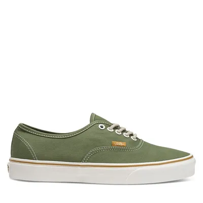 Men's Authentic Embroidered Check Sneakers Loden Green